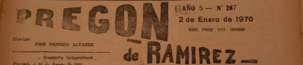 recorte de diario, título antiguo del pregón